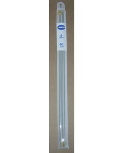 1 paire d'aiguilles à tricoter n°6 - 40 cm de long - métal