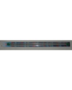 1 paire d'aiguilles à tricoter métal n°6,5 de 40 cm de long