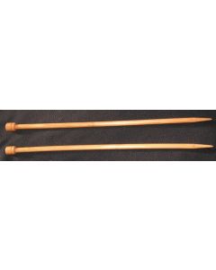 paire d'aiguilles à tricoter bambou n°4,5 de 33 cm de long