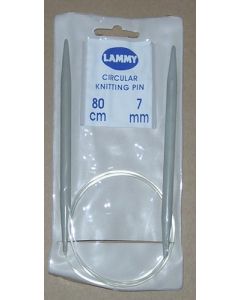 Aiguille à tricoter circulaire n°7 de longueur 80 cm