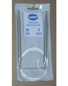 Aiguille à tricoter circulaire n°8 de longueur 80 cm