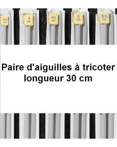 1 paire d'aiguilles à tricoter 30 cm de long