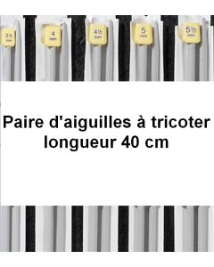 1 paire d'aiguilles à tricoter 40 cm de long