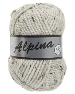 pelote 100 g Alpina6 de Lammy coloris 405 écru tweed