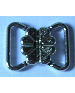 attache métal argenté pour maillot de bain 15 mm