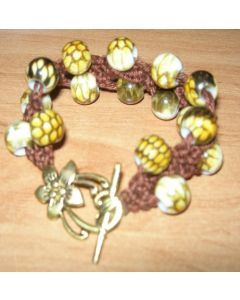 Kit macramé bracelet  réf "chataigne"