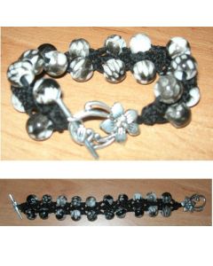 Kit macramé bracelet  réf "ébène"