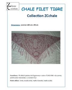 FICHE CROCHET châle tigre