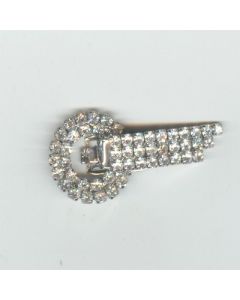 Bouton clips bijou à strass 