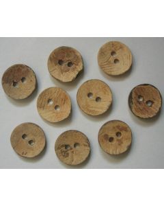 Bouton naturel en noix de coco 36 mm