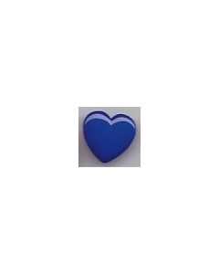 Bouton coeur 15 mm réf 273614 bleu foncé