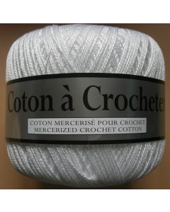pelote de 100 g coton mercerisé n°5 blanc