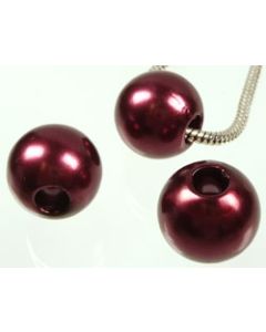 lot de 8 très grosses perles - 20 mm de diamètre - 2597 Bordeaux