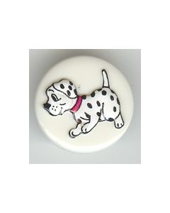 Bouton 18 mm dalmatien réf 41387 blanc