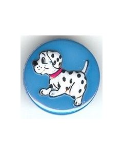 Bouton 18 mm dalmatien réf 41387 bleu