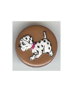 Bouton 18 mm dalmatien réf 41387 marron