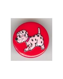 Bouton 18 mm dalmatien réf 41387 rouge