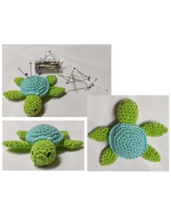 pique épingles tortue crocheté main + 10 épingles à tête