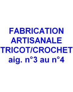 fabrication d'un modèle aux aiguilles n°3 au n°4 inclus