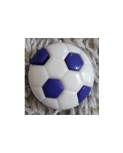 bouton layette ballon foot 14 mm bleu
