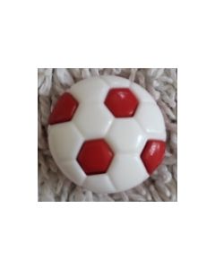 bouton layette ballon foot 14 mm rouge