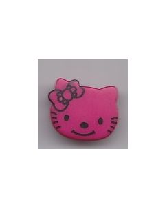 Bouton Hello Kitty 18 mm en plastique coloris fuchsia 52