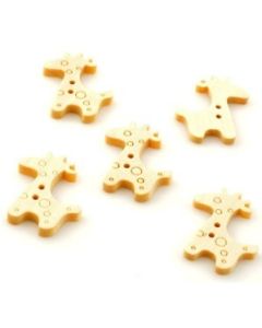 lot de 5 boutons bois girafe 25 x 22 mm, épaisseur 3 mm