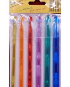 lot de 6 crochets plastique n°5 à n°10