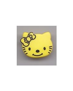 Bouton Hello Kitty 18 mm en plastique coloris jaune 38