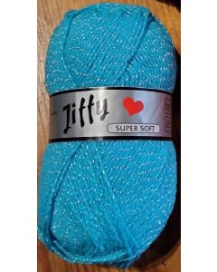pelote 50 grammes de fil layette Jiffy super soft coloris bleu turquoise 459