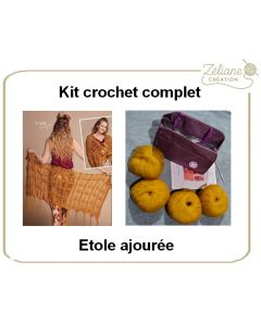 Kit crochet étole - kit complet ou prêt à porter