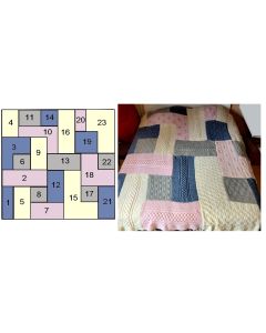 Kit tricot dessus de lit patchwork 2 personnes  en Canada