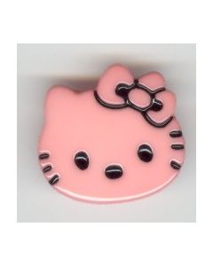 Bouton plastique Hello Kitty 28 mm coloris rose clair