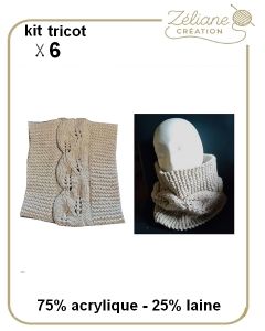 Snood Comfort6 point 279 en kit à tricoter ou déjà tricoté main
