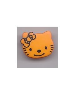 Bouton Hello Kitty 18 mm en plastique coloris orange 42