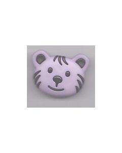 Bouton 28 mm tête ourson coloris violet