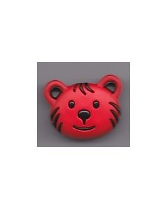 Bouton 28 mm tête ourson coloris rouge