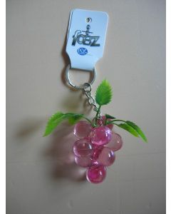 Porte clés grappe de raisin rose