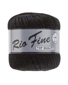 pelote 50 g coton mercerisé RIO FINE coloris 001 noir