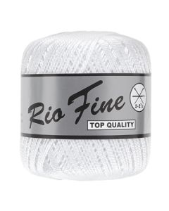pelote 50 g coton mercerisé n°5 RIO FINE coloris 005 blanc