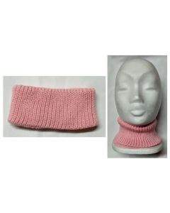 tricot disponible 9601- col roulé taille 2/4 ans coloris rose- 100 % acrylique