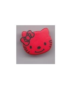 Bouton Hello Kitty 18 mm en plastique coloris rouge 48