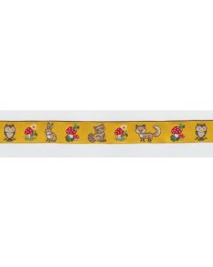 10 cm de galon animaux de la forêt 16 mm coloris maïs