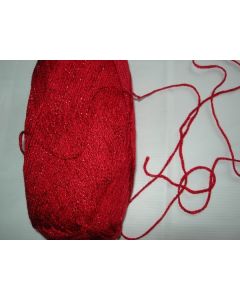 pelote 100 g  fil chainette pour déco SIMLI coloris 150 rouge