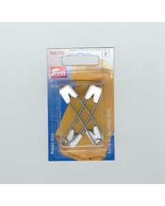 4 épingles à nourrice layette blanche Prym