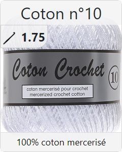 Pelote de 50 g de coton mercerisé n°10