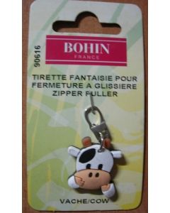 tirette fantaisie pour fermeture à glissière - vache