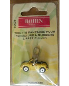 tirette fantaisie pour fermeture à glissière - voiture jaune