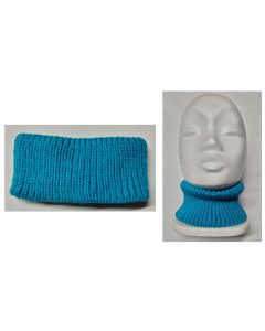 tricot disponible 9611- col roulé taille 6/8 ans coloris turquoise - 100 % acrylique