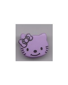 Bouton Hello Kitty 18 mm en plastique coloris violet 60